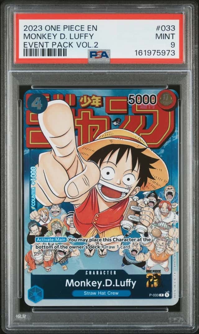 2023 ONE PIECE PROMOS EVENT PACK VOL.2 #033 MONKEY D. LUFFY PSA 9