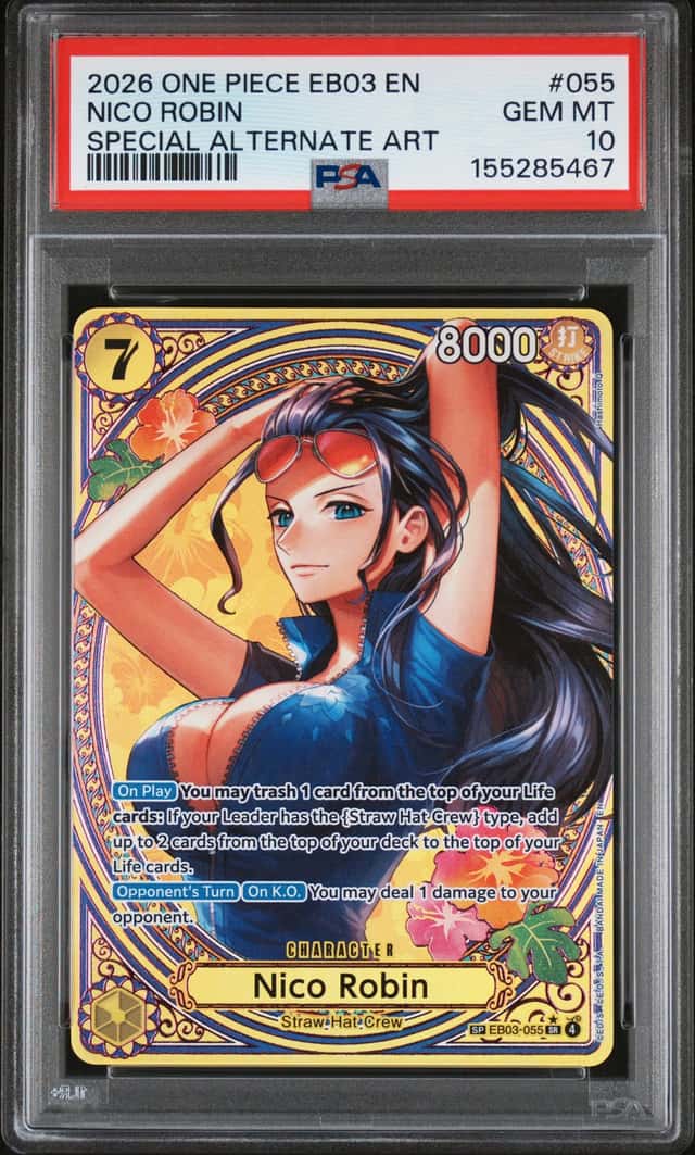 2026 One Piece EB03 En #055 Nico Robin Special Alternate Art PSA 10 GEM MINT