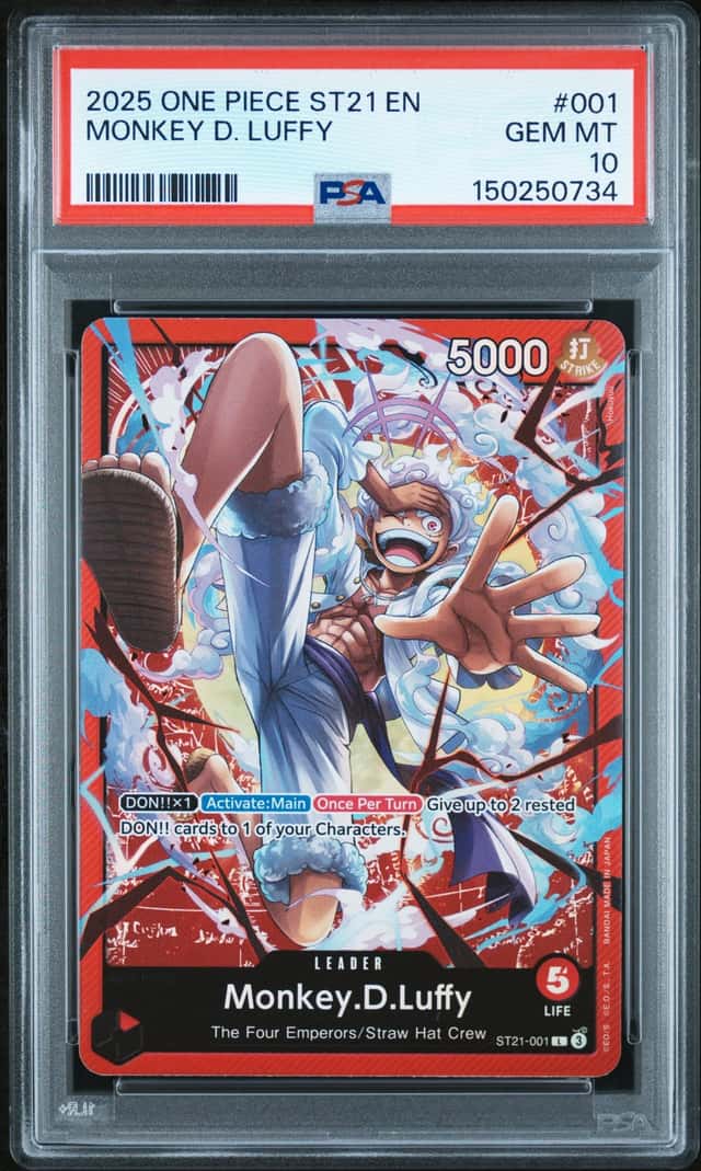 2025 One Piece ST21 EN Monkey D. Luffy #001 PSA 10