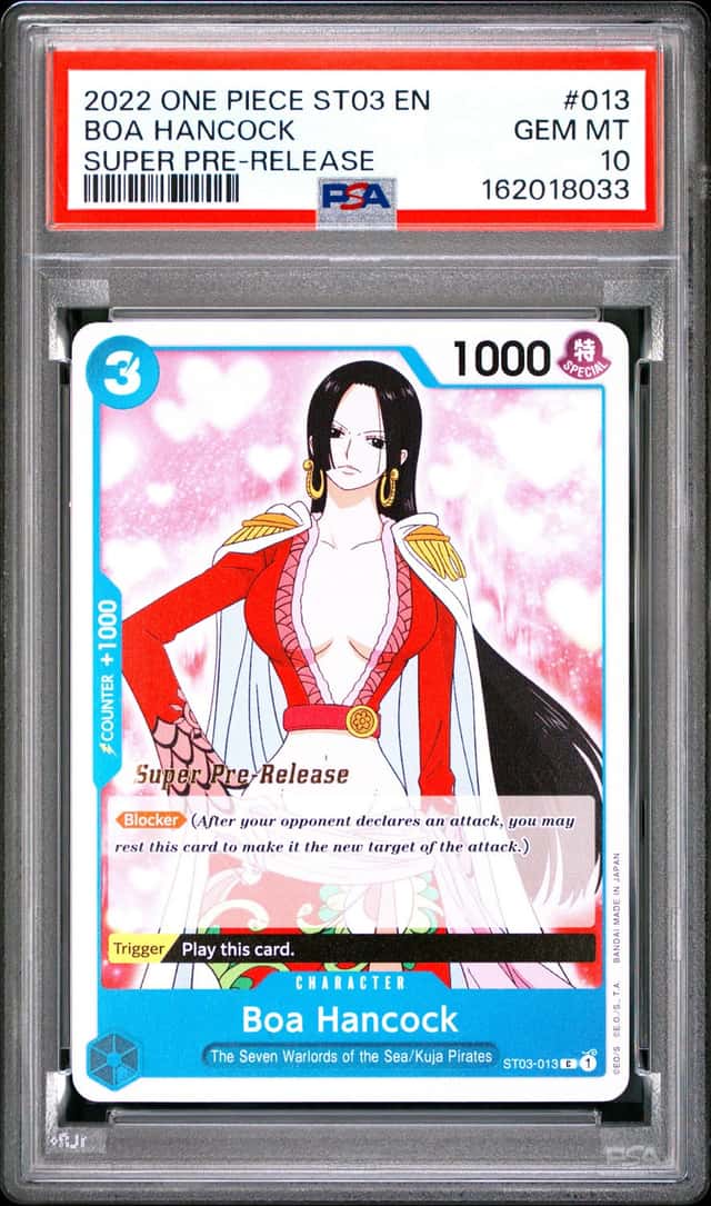 2022 ONE PIECE STARTER DECK ST03-SEVEN WARLORDS OF THE SEA BOA HANCOCK PSA 10