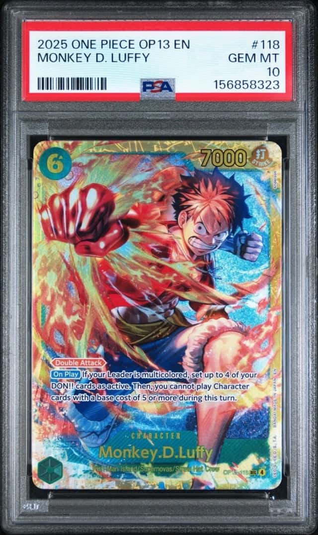 One Piece Monkey D Luffy OP13-118 PSA 10 Gem Mint