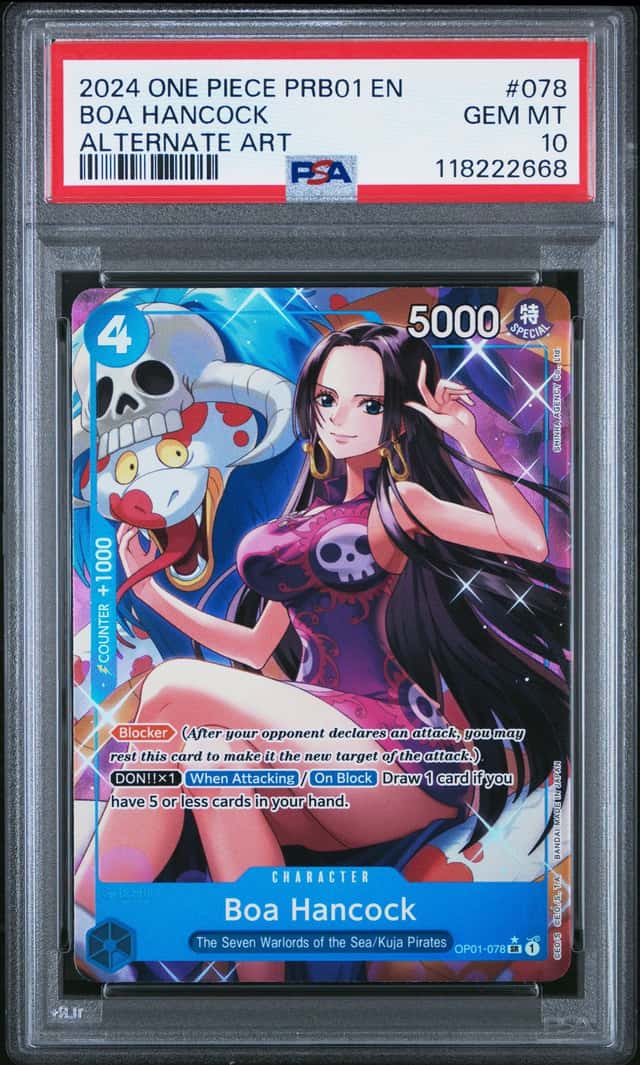 2024 ONE PIECE PRB01 EN Boa Hancock (OP01-078) Alternate Art *SR PSA 10GEM MINT