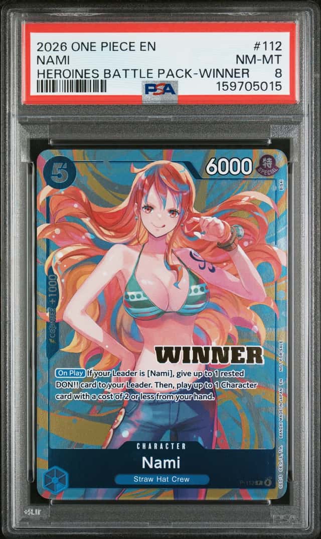 ONE PIECE NAMI 2026 HEROINES BATTLE PACK #112 BATTLE PACK-WINNER PSA 8