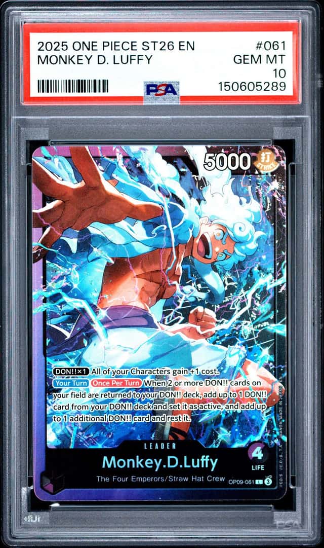 ONE PIECE MONKEY D. LUFFY 2025 STARTER DECK ST26-PURPLE/BLACK PSA 10