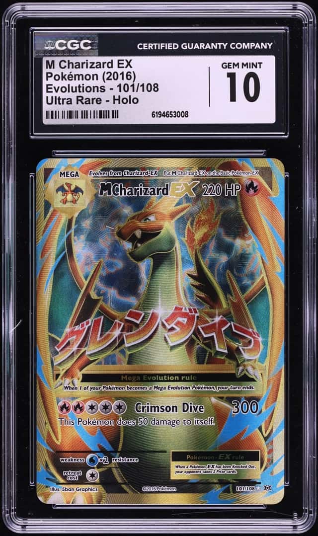 2016 Pokemon XY Evolutions Full Art M Charizard Ex #101 CGC 10 GEM MINT