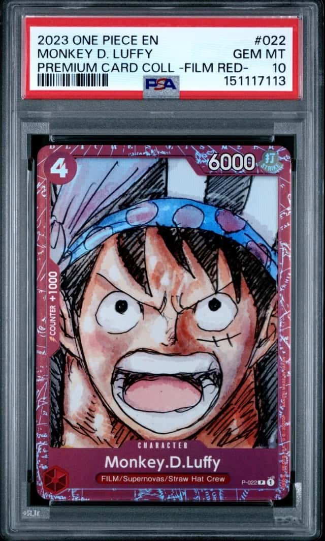 2023 ONE PIECE MONKEY D. LUFFY PREM CARD COLL -ONE PIECE FILM RED- #022 PSA 10
