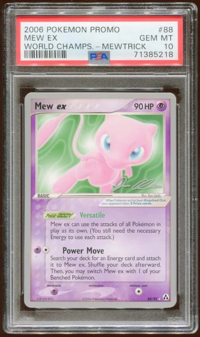 2006 POKEMON MEW EX #88/92 WORLD CHAMPIONSHIPS PROMO MEWTRICK NON-HOLO PSA 10 E8