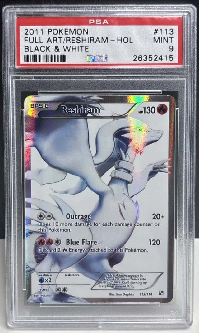Reshiram 113/114 Full Art Pokemon Black & White #113 MINT PSA 9