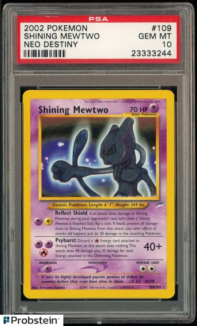 2002 Pokemon Neo Destiny #109 Shining Mewtwo PSA 10 GEM MINT