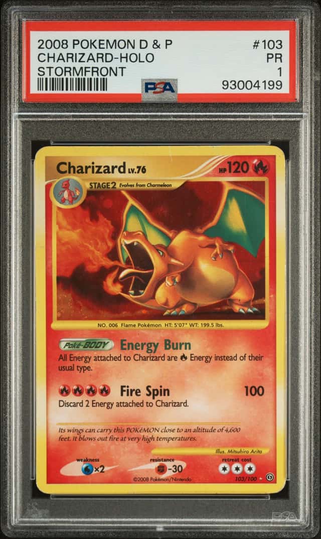2008 Pokemon Diamond & Pearl Stormfront Charizard Holo #103 PSA 1 PR POP 132