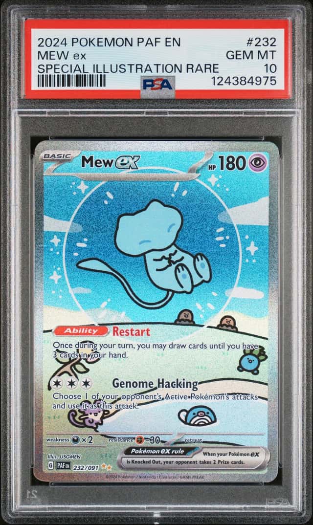 2024 Pokemon PAF EN Special Illustration Rare #232 Mew ex PSA 10 GEM MINT