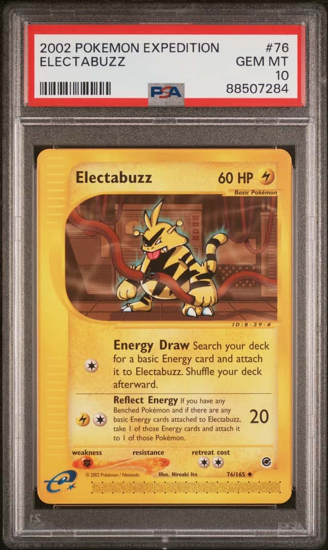 2002 Pokemon Expedition #76 Electabuzz PSA 10 GEM MINT