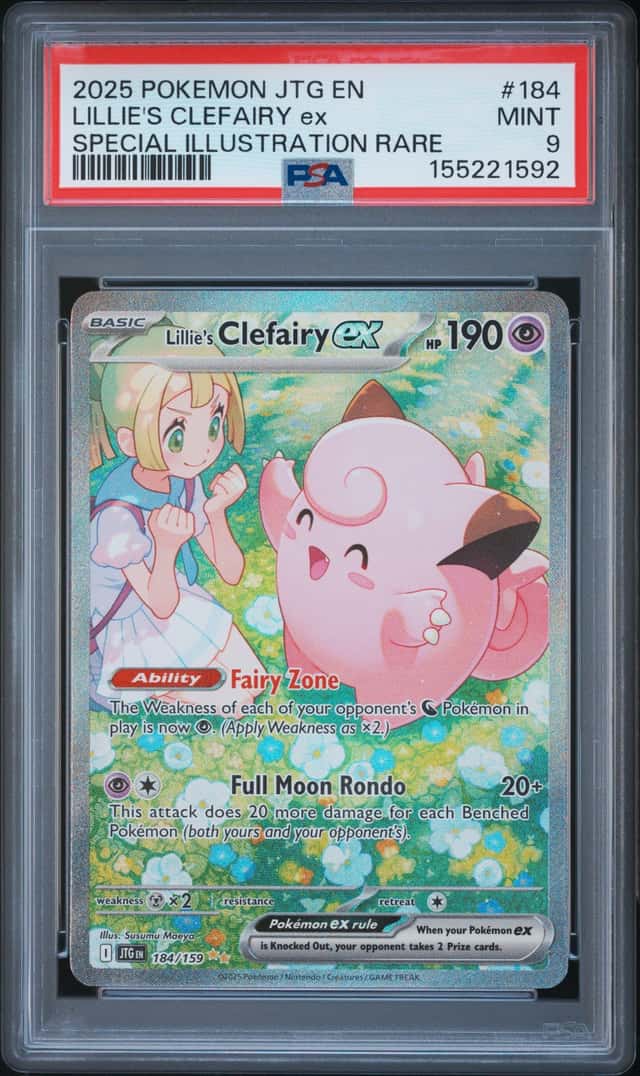 2025 Pokemon JTG EN #184 Lillie's Clefairy ex SIR PSA 9 MINT