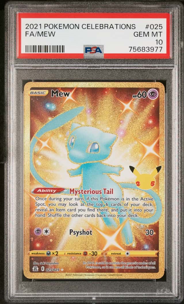 Pokemon Mew Celebrations Full Art 025 PSA 10 Gem Mint