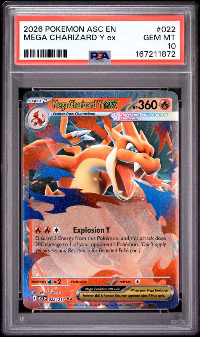 2026 POKEMON ASC EN-ASCENDED HEROES #022 MEGA CHARIZARD Y EX PSA 10