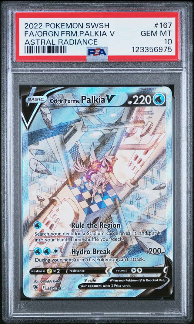 Pokemon Palkia #167 Astral Radiance Alternate Art Sword & Shield Psa 10