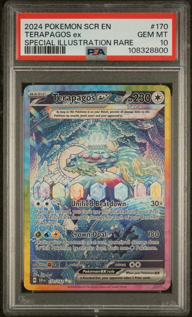 2024 Pokemon Stellar Crown Terapagos ex Stamp #170/142 PSA 10 GEM MINT GEM MINT