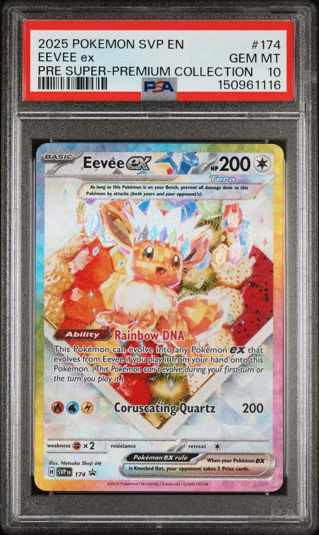 Pokémon TCG Prismatic Evolutions Eevee EX 174 Black Star Promo PSA 10 🔥🔥🔥