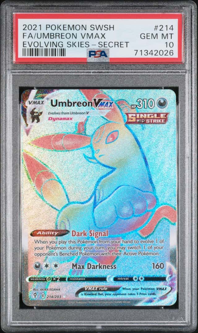 2021 Pokemon SWSH Evolving Skies Umbreon VMAX #214/203 PSA 10 GEM MINT