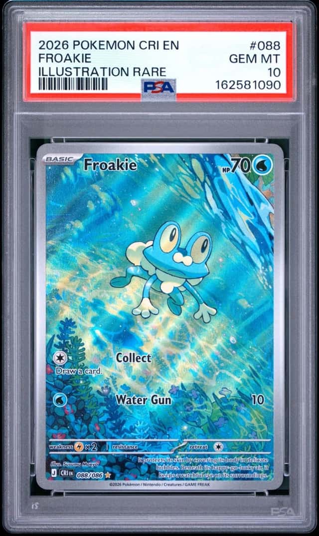 2026 POKEMON CRI EN-CHAOS RISING ILLUSTRATION RARE #088 FROAKIE PSA 10