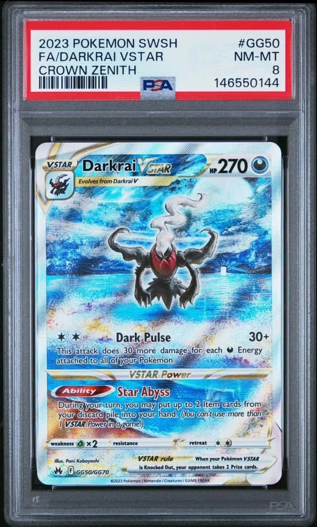 PSA 8 2023 Pokemon Darkrai VSTAR GG50/GG70 Crown Zenith Galarian Gallery