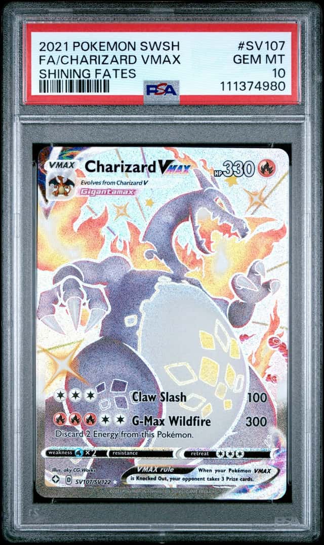 2021 Pokemon Sword & Shield Shining Fates #SV107 Charizard VMAX PSA 10