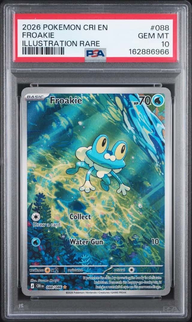 2026 POKEMON CRI EN-CHAOS RISING ILLUSTRATION RARE #088 FROAKIE PSA 10
