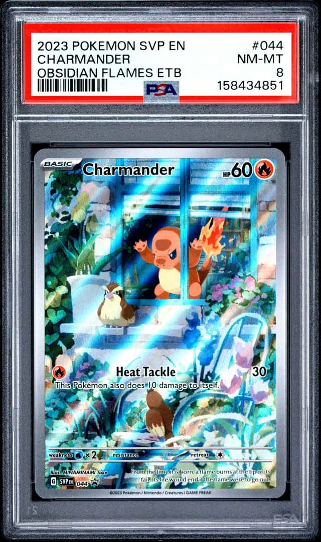 2023 Pokemon SVP En Charmander Obsidian Flames Promo ETB Psa 8 TCG 044