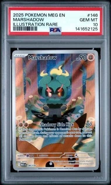 POKEMON MARSHADOW 2025 MEGA EVOLUTION #146 ILLUSTRATION RARE PSA 10