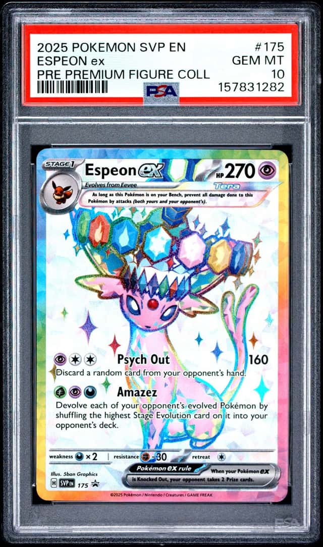 2025 POKEMON SVP PROMO PREMIUM FIGURE COLLECTION #175 ESPEON EX PSA 10