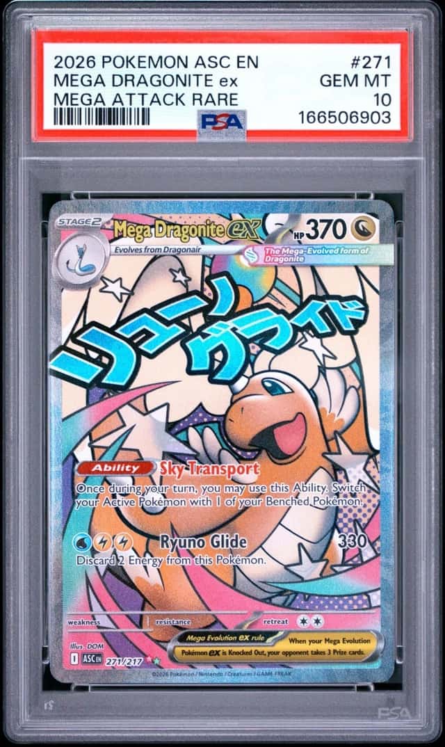 2026 POKEMON ASC EN-ASCENDED HEROES MEGA ATTACK RARE MEGA DRAGONITE EX PSA 10