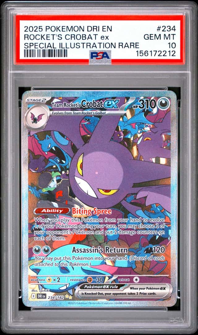 2025 Pokemon Scarlet and Violet Destined Rivals Special Illustration Rare Team Rocket's Crobat Ex #234