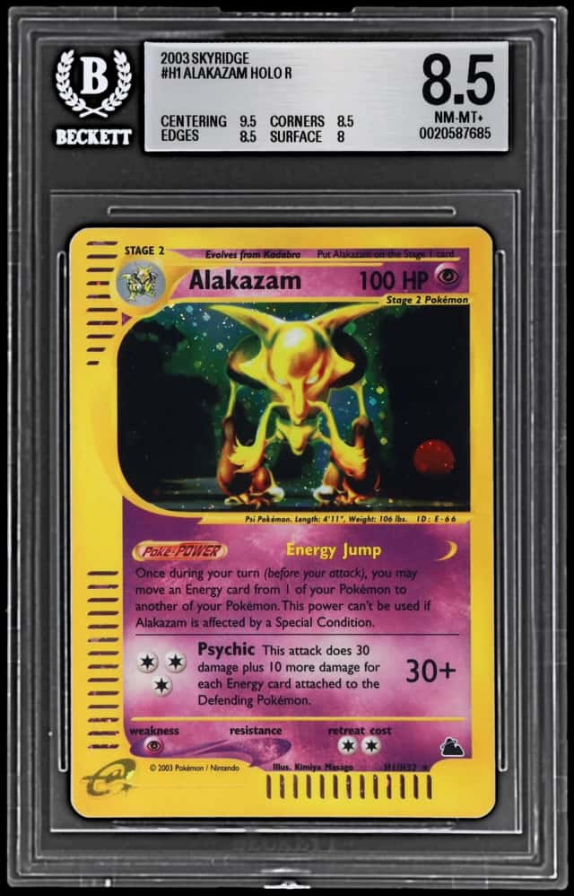 2003 Pokemon Skyridge Holo Alakazam #H1