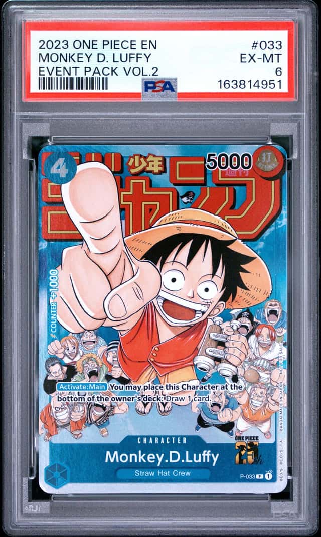 2023 ONE PIECE PROMOS EVENT PACK VOL.2 #033 MONKEY D. LUFFY PSA 6