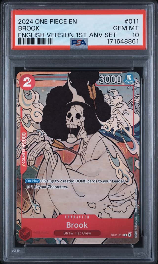 2024 One Piece EN Brook English Version 1st Anniversary #ST01-011 PSA 10
