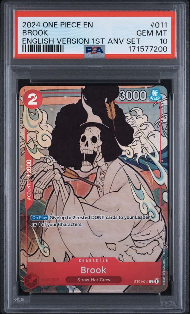 2024 One Piece Brook English Version 1st Anniversary #ST01-011 PSA 10