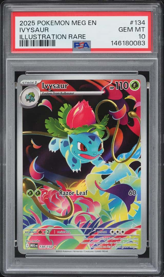 2025 Pokemon Mega Evolution IR Ivysaur #134 PSA 10 GEM MINT