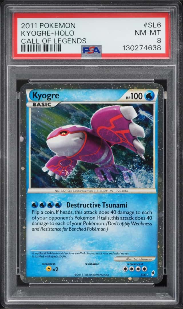 2011 Pokemon Call Of Legends Holo Kyogre #SL6 PSA 8 NM-MT