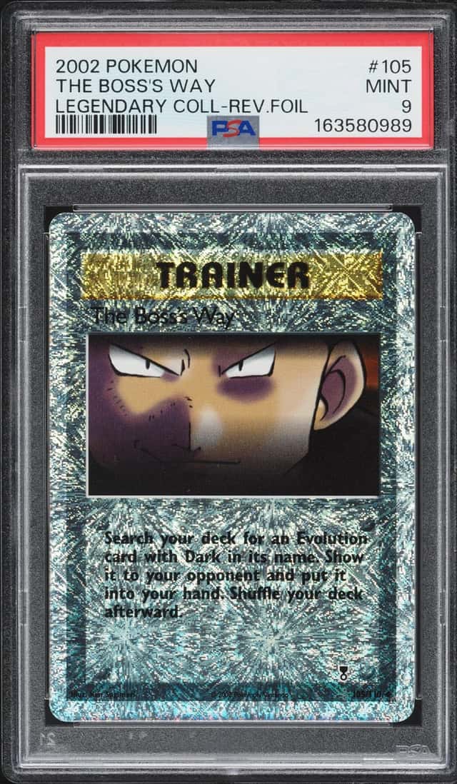 2002 Pokemon Legendary Collection Reverse Holo The Boss's Way #105 PSA 9 MINT