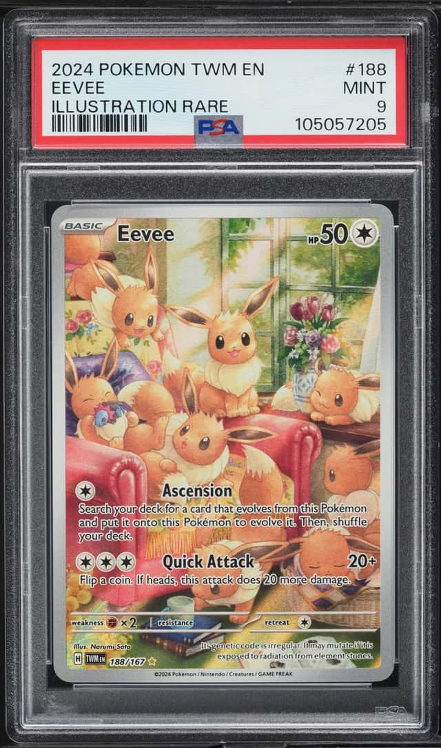 2024 Pokemon Scarlet & Violet Twilight Masquerade IR Eevee #188 PSA 9 MINT