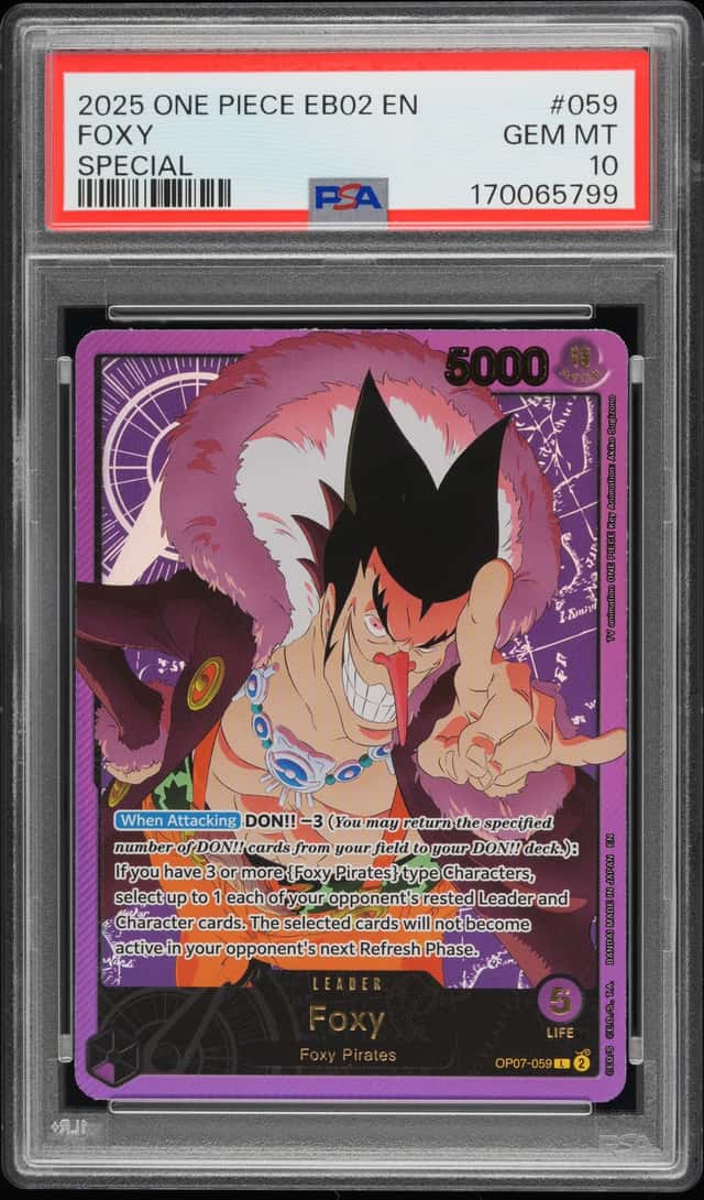 2025 ONE PIECE EB02-EXTRA BOOSTER -ANIME 25TH COLLECTION- SPECIAL FOXY PSA 10