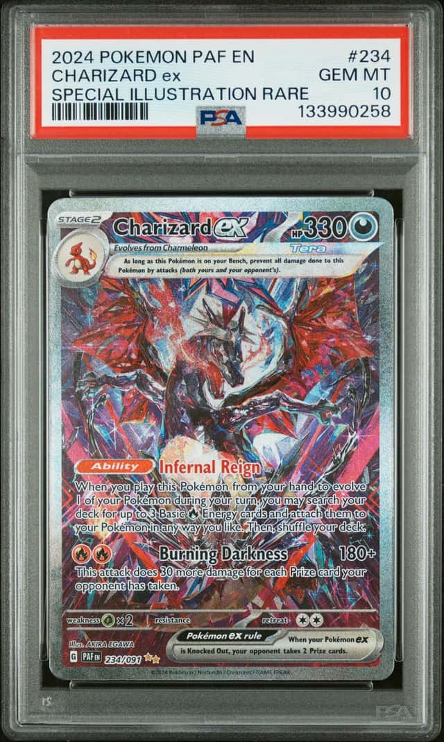 2024 Pokemon Paldean Fates Charizard ex #234/091 PSA 10 GEM MINT