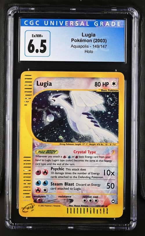 2003 Pokemon Lugia Crystal Holo Aquapolis 149/147 CGC 6.5 BLUE LABEL | SWIRL