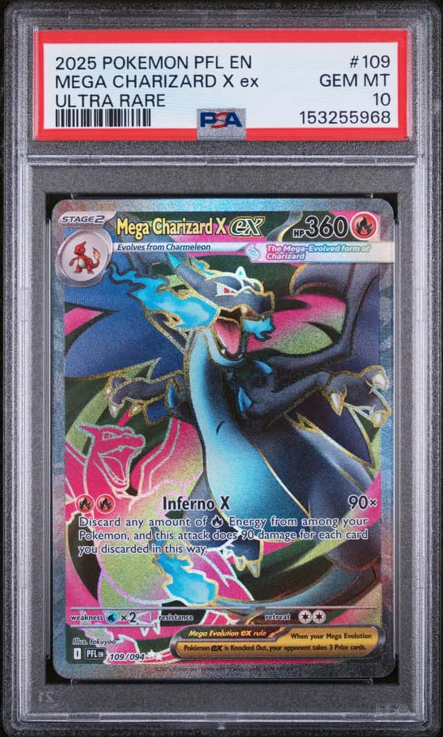 Pokemon Mega Charizard X Ex Phantasmal Flames Ultra Rare #109 PSA 10 Gem Mint