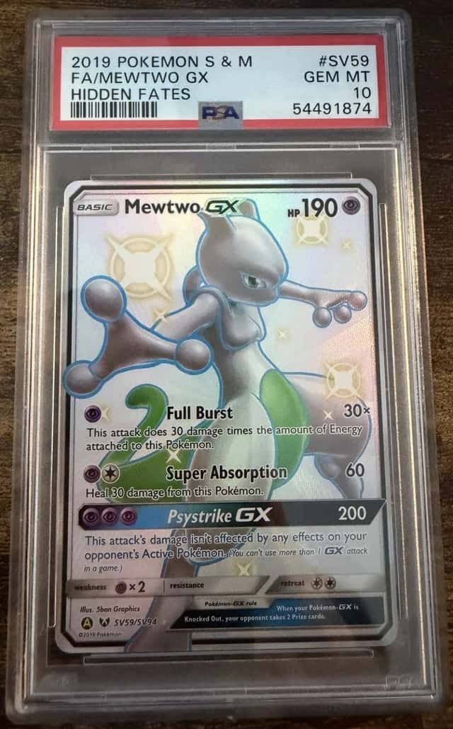 Mewtwo GX 2019 Pokemon Hidden Fates Shiny Vault SV59/SV94 PSA 10 English