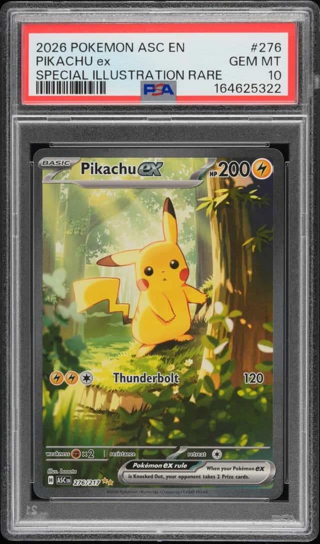 2026 POKEMON ASC EN-ASCENDED HEROES SPECIAL ILLUSTRATION RARE PIKACHU EX PSA 10