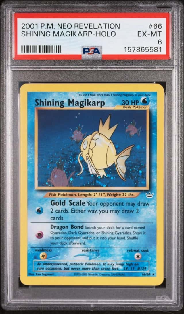 2001 POKEMON NEO REVELATION #66 SHINING MAGIKARP-HOLO PSA 6