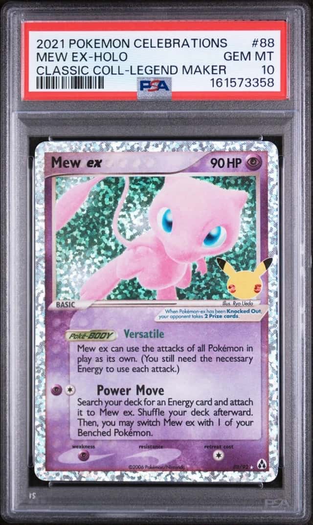 Pokémon Mew ex EX Celebrations Classic Collection #88/92 English PSA 10 NEW CERT