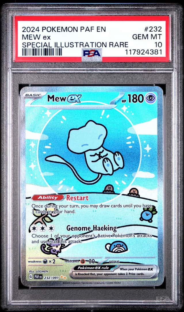 2024 Pokemon PAF En #232 Mew Ex Special Illustration Rare PSA 10 GEM MINT