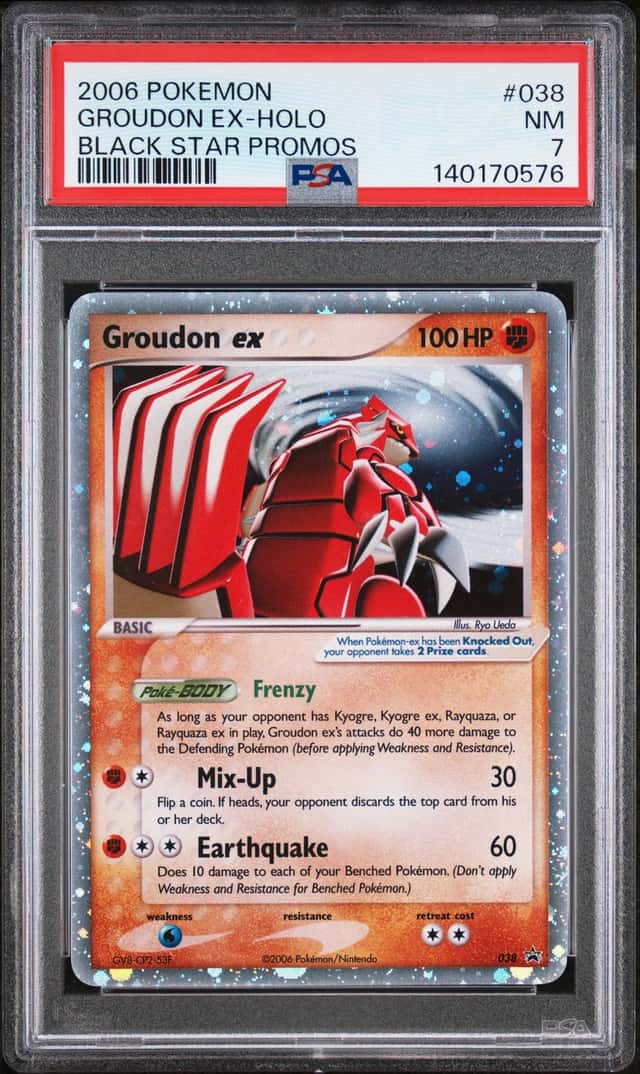 2006 Pokemon Black Star Promos #038 Groudon ex Holo PSA 7 NM